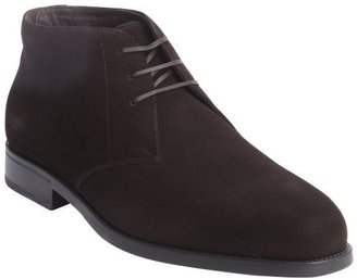 Ferragamo bitter chocolate suede lace up 'Pioneer' chukka boots