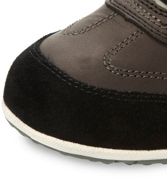 Geox Vega lace up leather flat round sports shoes