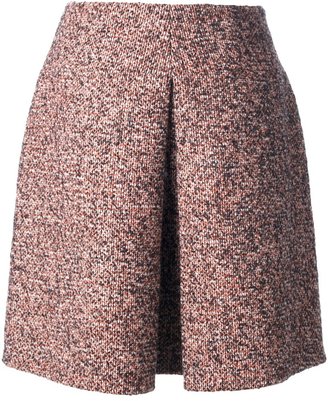Carven pleated tweed skirt