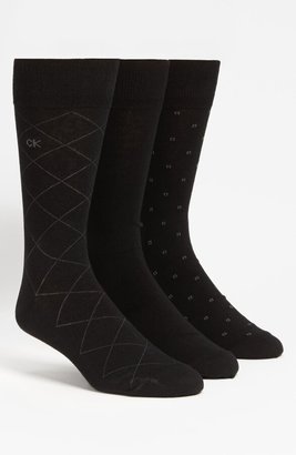 Calvin Klein 3-Pack Patterned Dress Socks