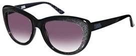 Karl Lagerfeld Paris Cateye Sparkle Sunglasses - Black
