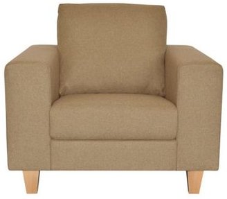 Ben de Lisi Home Sand brown 'Cara' armchair with light wood feet