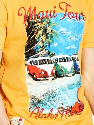 Tokyo Laundry Mens Maui Tour T-shirt - Yolk Yellow