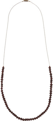 Isabel Marant Stromboli brass, crystal and wood necklace