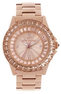 Betsey Johnson Ladies rose-gold set dial plated bracelet watch