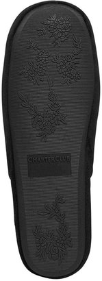 Charter Club Micro Velour Memory Foam Scuff Slippers, Only at Macy's