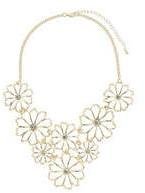 Dorothy Perkins Womens Metal Flower Necklace- Gold