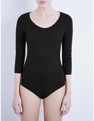 Wolford Ladies Black Jersey Thong Body, Size: XS