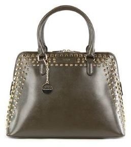 DKNY Studded Shiny Saffiano Leather Bag