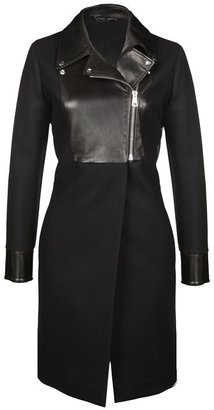 Gucci Leather Panelled Peacoat
