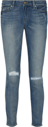 Paige Verdugo distressed mid-rise skinny jeans