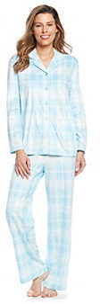 Karen Neuburger KN Fleece Pajama Set - Aqua Plaid