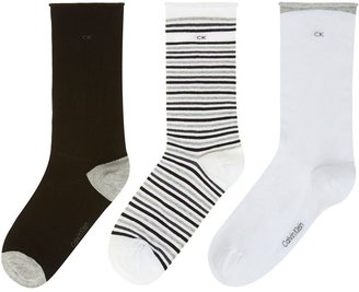 Calvin Klein Stella stripe 3pp socks