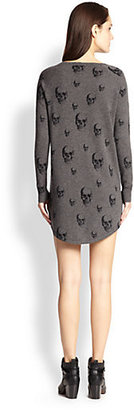 Dexter 360 Sweater Cashmere Skull-Print Sweaterdress