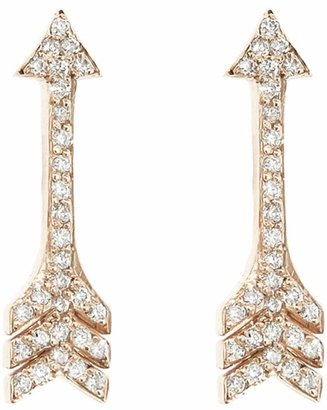 Jennifer Meyer Diamond Arrow Stud Earrings - Rose Gold