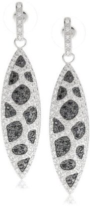 Kenneth Jay Lane CZ by Classic Cubic Zirconia" Rhodium-Plated Spear Dangle Post Earrings