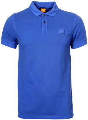 BOSS ORANGE Pascha Cornflower Blue Slim Fit Pique Polo Shirt