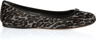 Alaia Leopard-print calf hair ballet flats