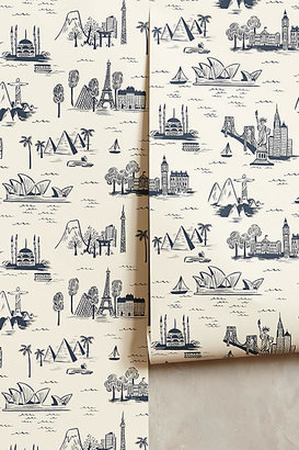 Rifle Paper Co. For Hygge & West Cities Toile Wallpaper