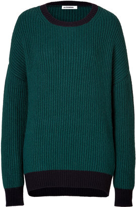 Jil Sander Cashmere-Mohair Ribbed Knit Pullover