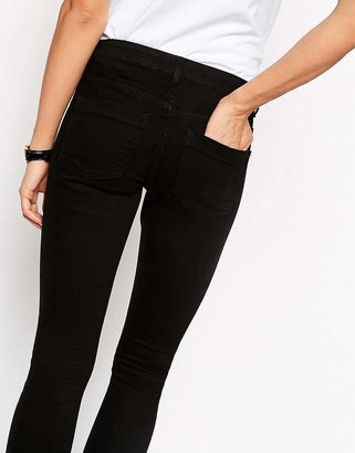 ASOS Whitby Low Rise Skinny Jeans In Clean Black