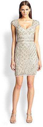 Theia Beaded Cocktail Dress