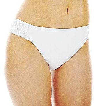 JCPenney jcp Solid Side-Shirred Hipster Swim Bottoms