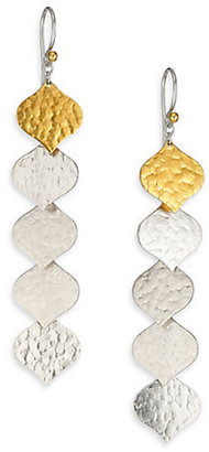 Gurhan Clove 24K Yellow Gold & Sterling Silver Long Fringe Drop Earrings