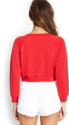 Forever 21 Lover Cropped Sweatshirt