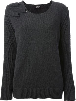 Lanvin raised shoulder detail sweater