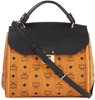 MCM Visetos medium leather satchel