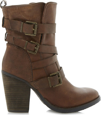 Steve Madden Yale Heeled Buckle Ankle Boots
