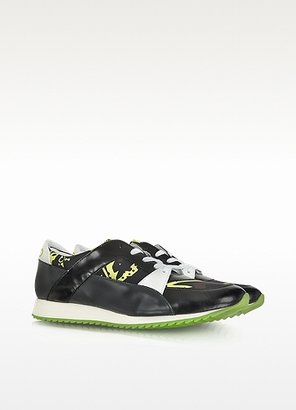 Kenzo Monsters Leather and Nylon Sneaker