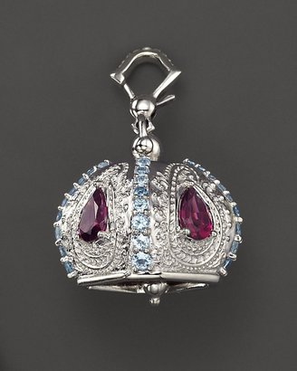 Paul Morelli #5 Raja "Meditation Bell" with Pink Rhodolite and Blue Topaz Stones