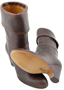 Levi's Women's Brina Casual Brown Leather High Heel Boots Made in Italy NEW