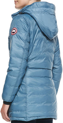 Canada Goose Camp Hooded Mid-Length Puffer Jacket, Ocean