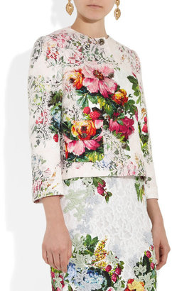 Dolce & Gabbana Lace and floral-brocade jacket