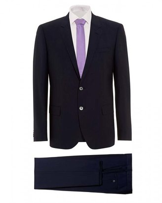 Hugo Boss Black Mens Hudson Gander Suit, Navy Blue Pinstripe