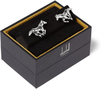 Dunhill Silver-Plated Horse Cufflinks