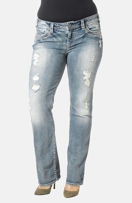 Silver Jeans Co. 'Aiko' Distressed Bootcut Jeans (Plus Size)