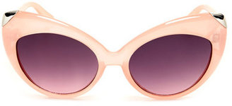 Steve Madden Women's Metallic Tip Cat Eye Sunglasses