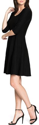 Nic+Zoe 'Twirl' Elbow Sleeve Knit Fit & Flare Dress