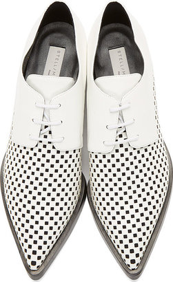 Stella McCartney Black & White Check Scarpa Derby Shoes