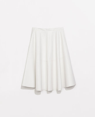 Zara 29489 Faux Leather Flared Skirt