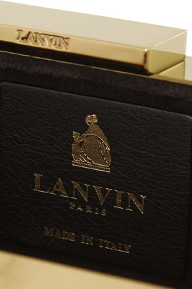 Lanvin Textured-leather clutch