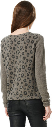 Rebecca Taylor Leopard Slit Sweater