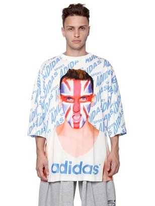 Jeremy Scott Adidas By Oversized Techno Cotton Jersey T-Shirt