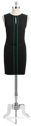 Calvin Klein Piped Belted Sheath Dress