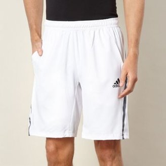 adidas White woven fitness shorts