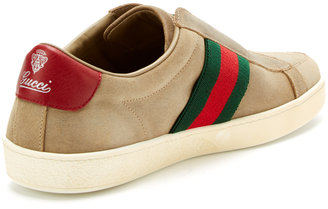 Gucci Suede Slip-On Sneakers